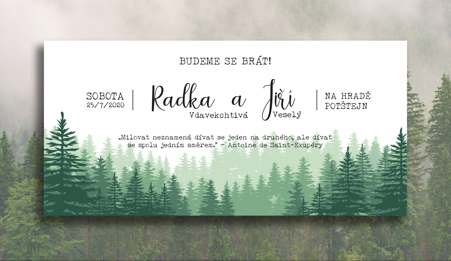 Svatební víno - RÁNO V LESE